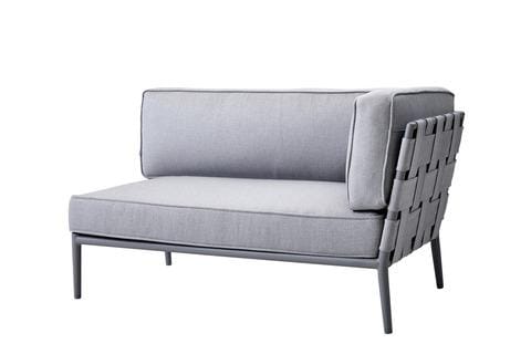 Cane-line CONIC 2-seater left, vaaleanharmaa