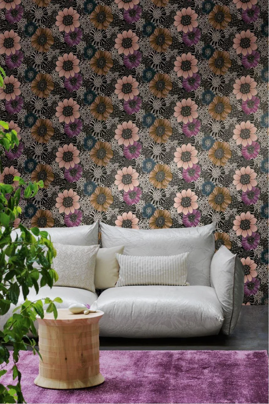 Missoni Home Anemones metallic - tapetti, musta/hopea - Image 2