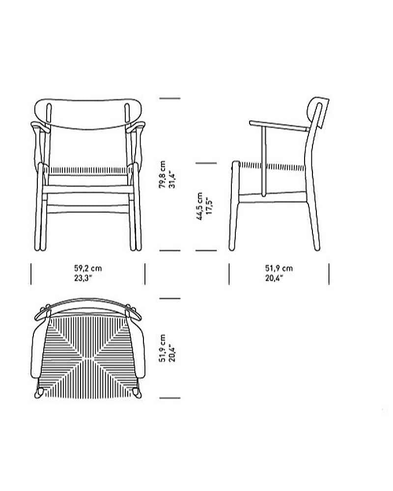 Carl Hansen CH26 -tuoli, öljytty tammi/luonnonvärinen paperinaru - Image 8
