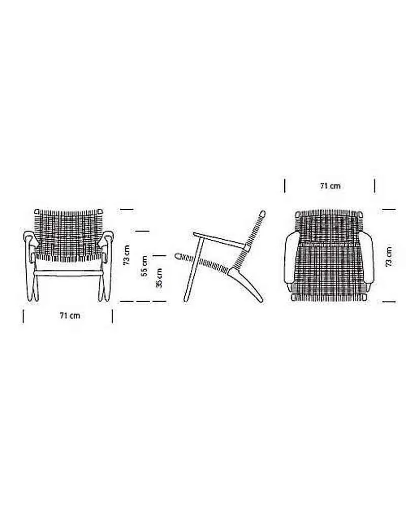 Carl Hansen CH25 -tuoli, musta tammi/musta paperinaru - Image 5