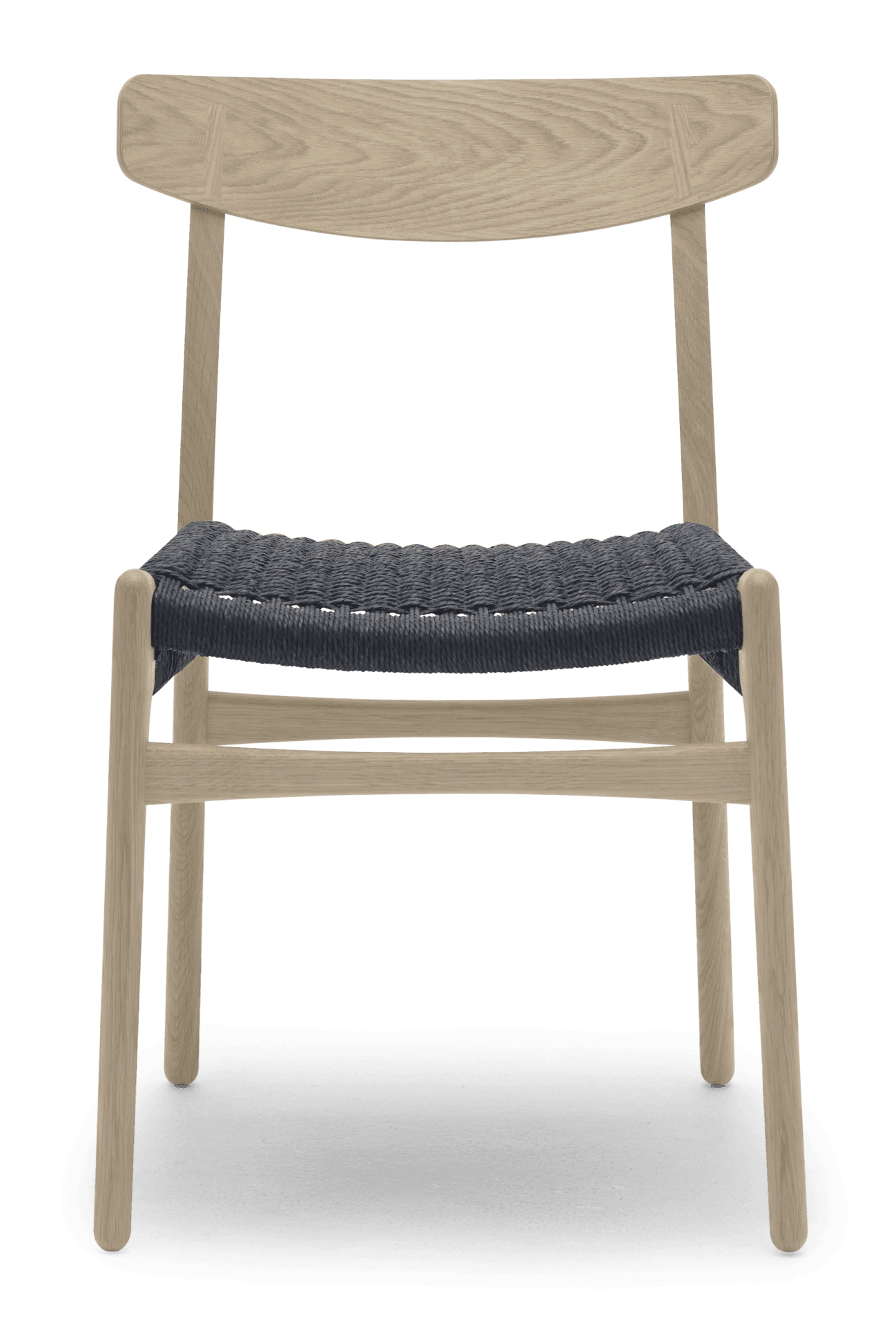 Carl Hansen CH23 -tuoli, valkoöljytty tammi/musta paperinaru
