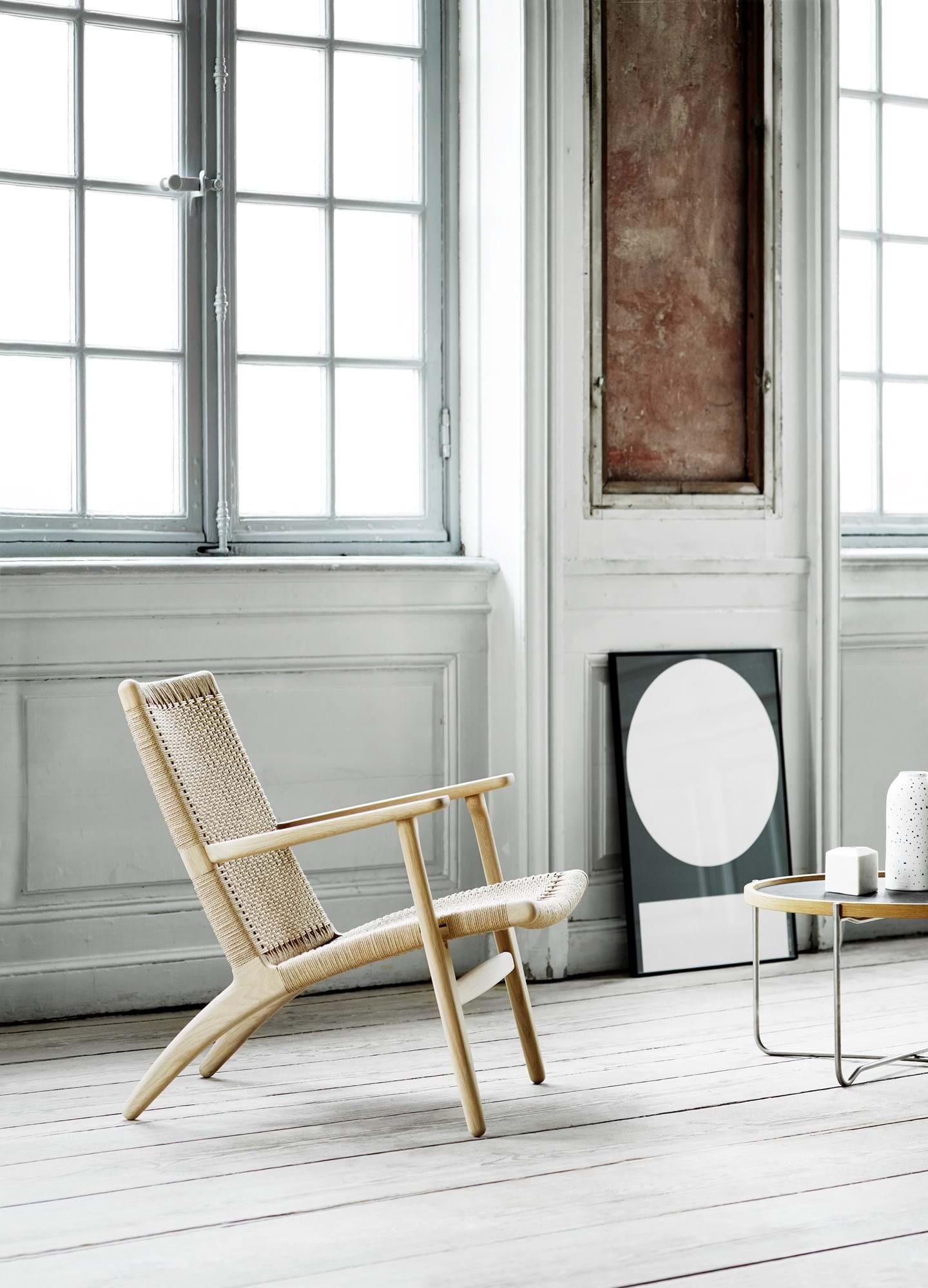 Carl Hansen CH25 -tuoli, saippuoitu tammi/luonnonvärinen paperinaru - Image 4