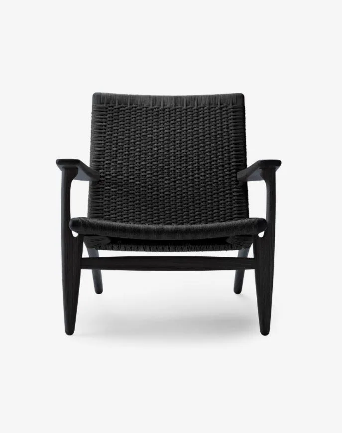Carl Hansen CH25 -tuoli, musta tammi/musta paperinaru