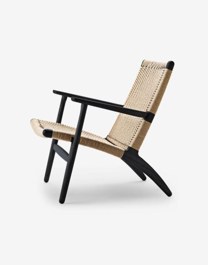 Carl Hansen CH25 -tuoli, musta tammi/luonnonvärinen paperinaru - Image 2