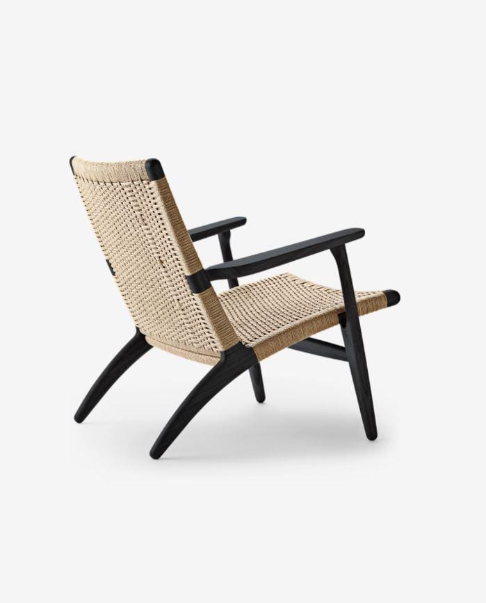 Carl Hansen CH25 -tuoli, musta tammi/luonnonvärinen paperinaru - Image 3