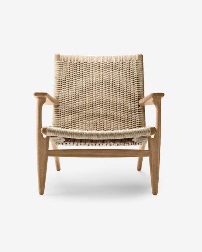 Carl Hansen CH25 -tuoli, öljytty tammi/luonnonvärinen paperinaru