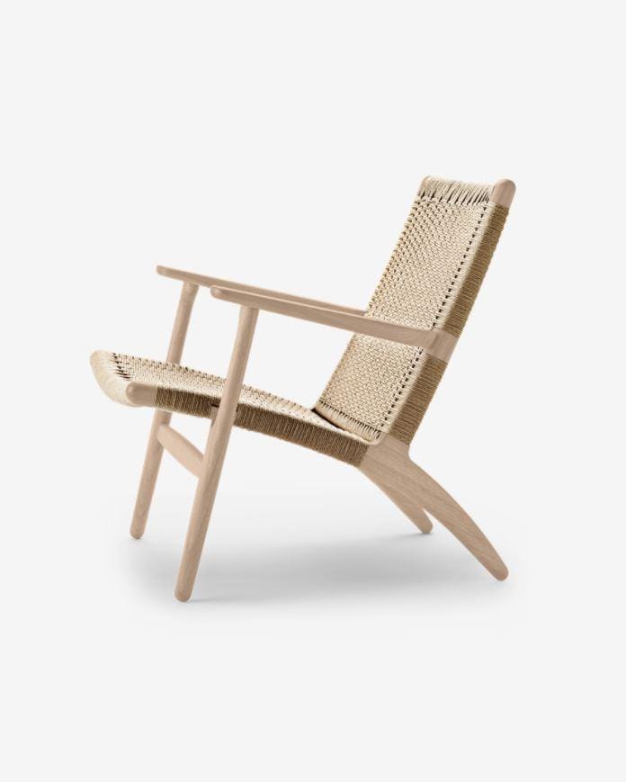 Carl Hansen CH25 -tuoli, saippuoitu tammi/luonnonvärinen paperinaru - Image 2