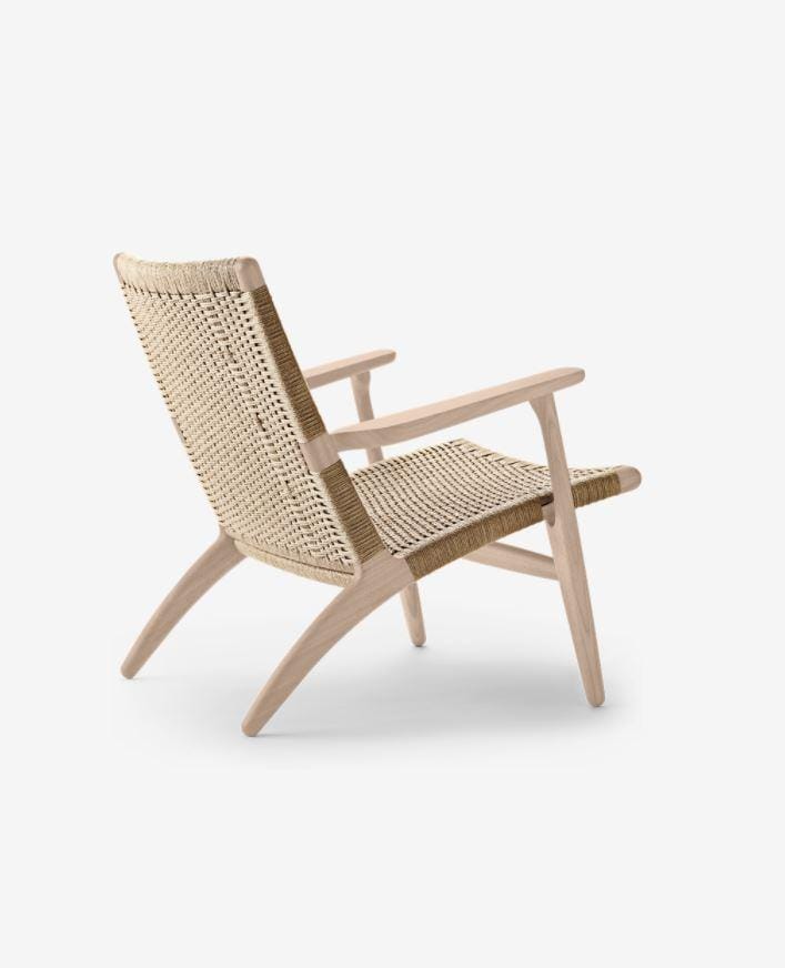 Carl Hansen CH25 -tuoli, saippuoitu tammi/luonnonvärinen paperinaru - Image 3