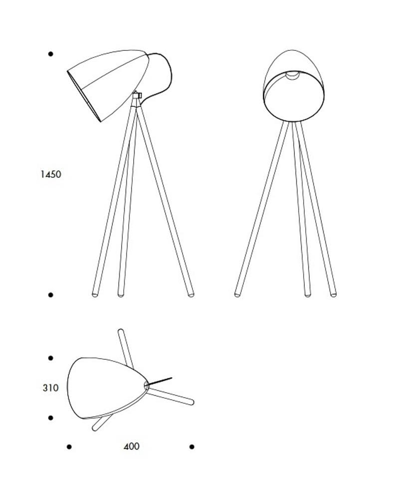Gärsnäs ORBIT-lattiavalaisin, valkoinen/saarni - Image 6