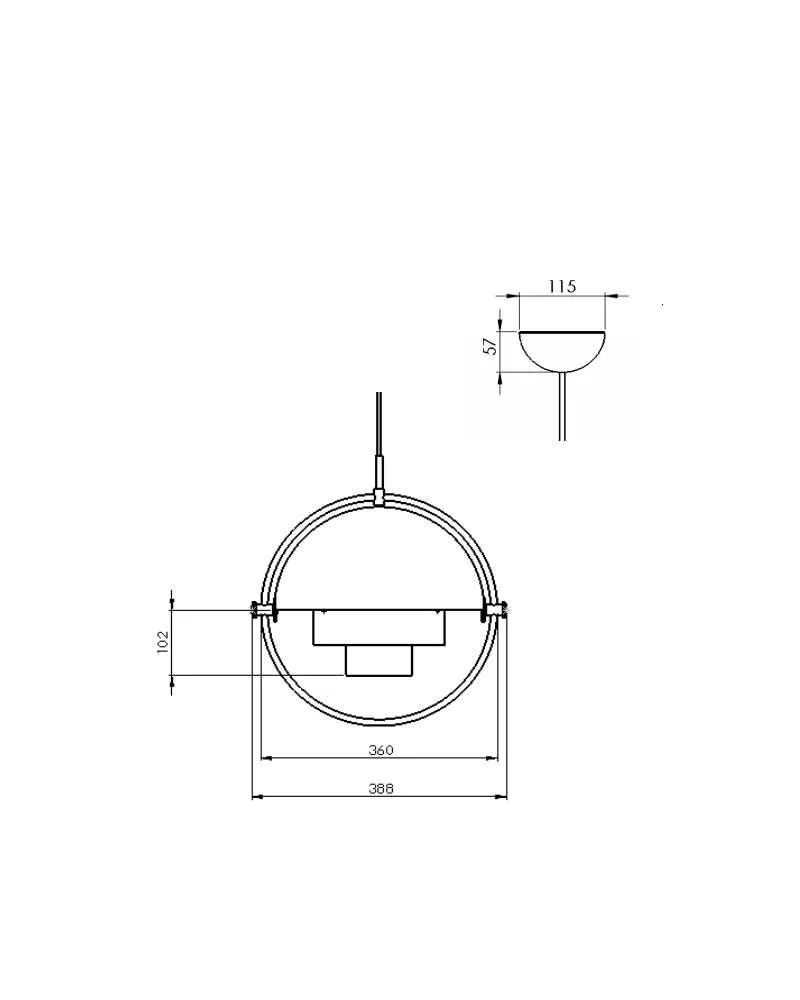 GUBI MULTI-LITE pendant, light grey/brass - Image 7