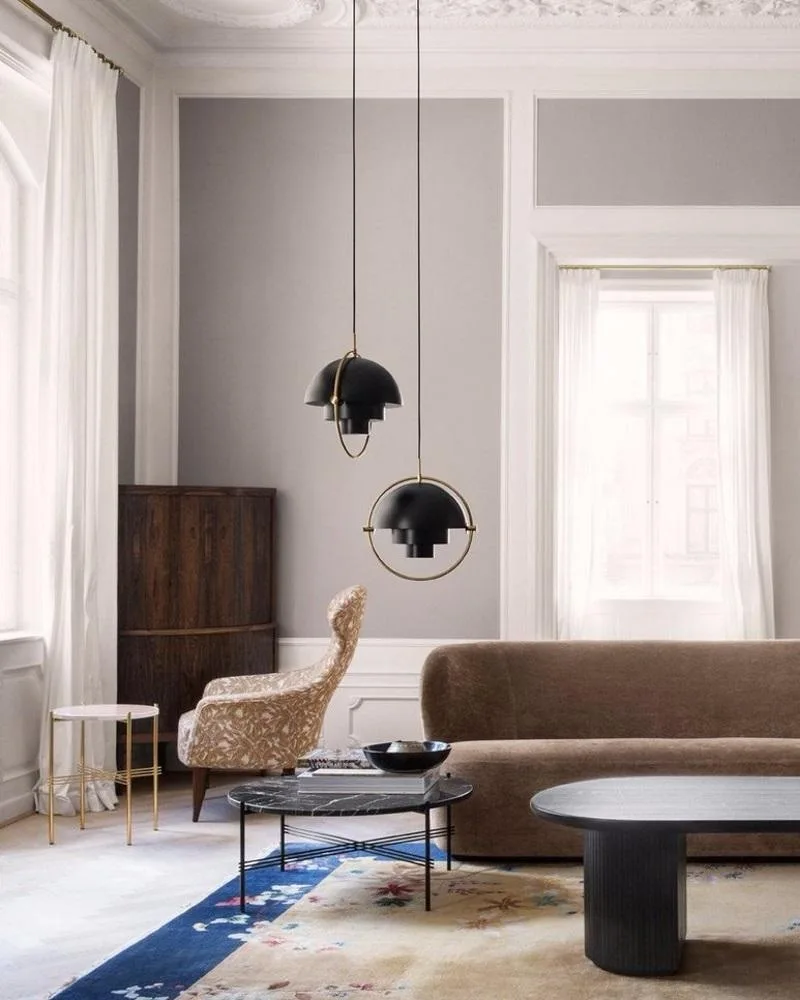 GUBI MULTI-LITE pendant, light grey/brass - Image 6