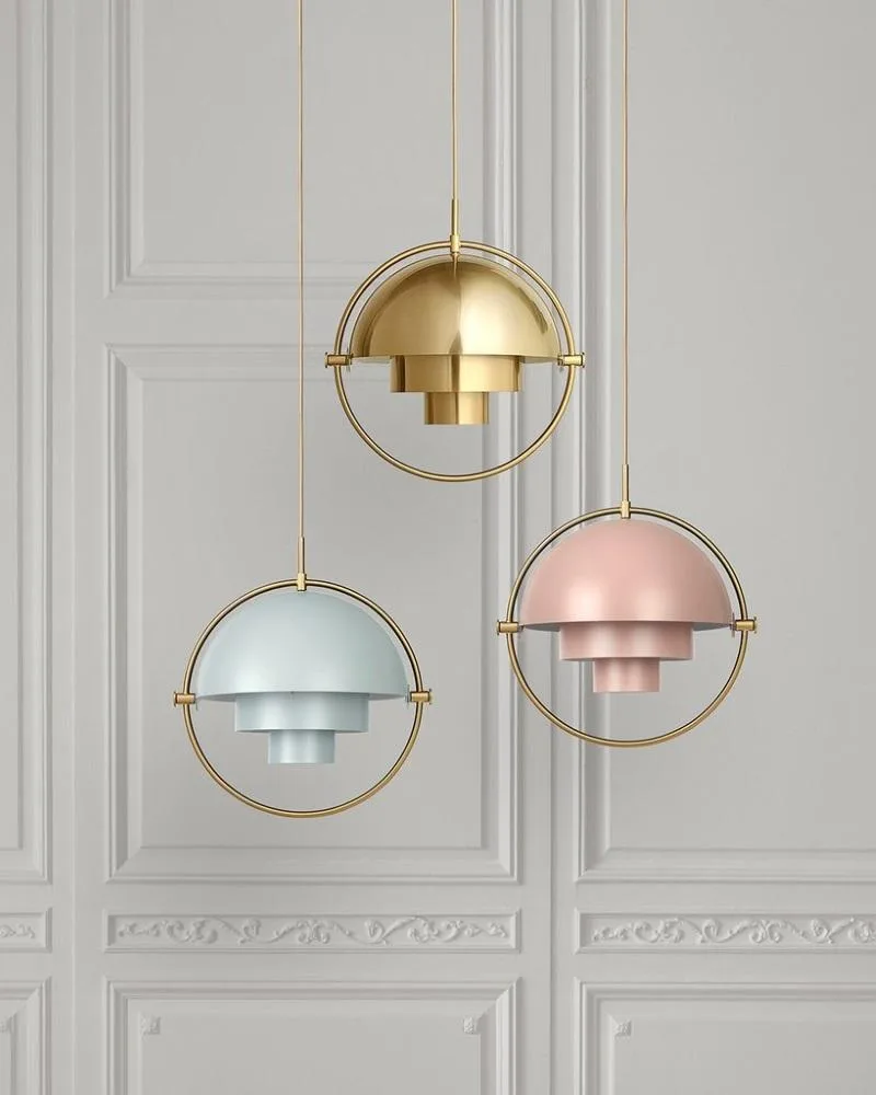 GUBI MULTI-LITE pendant, light grey/brass - Image 3
