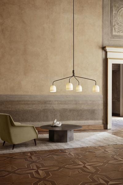 GUBI Howard chandelier long, 4 arm, white - Image 3
