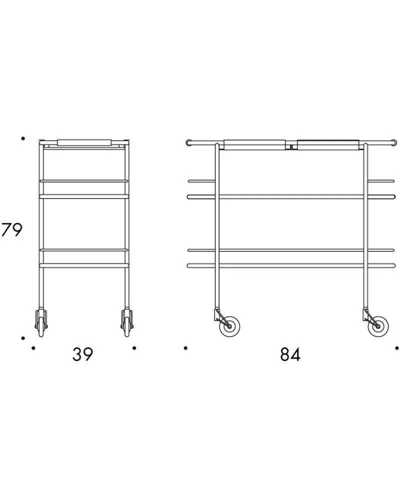Lammhults CARGO SUPPORT trolley, chrome/black/frosted glass - Image 2