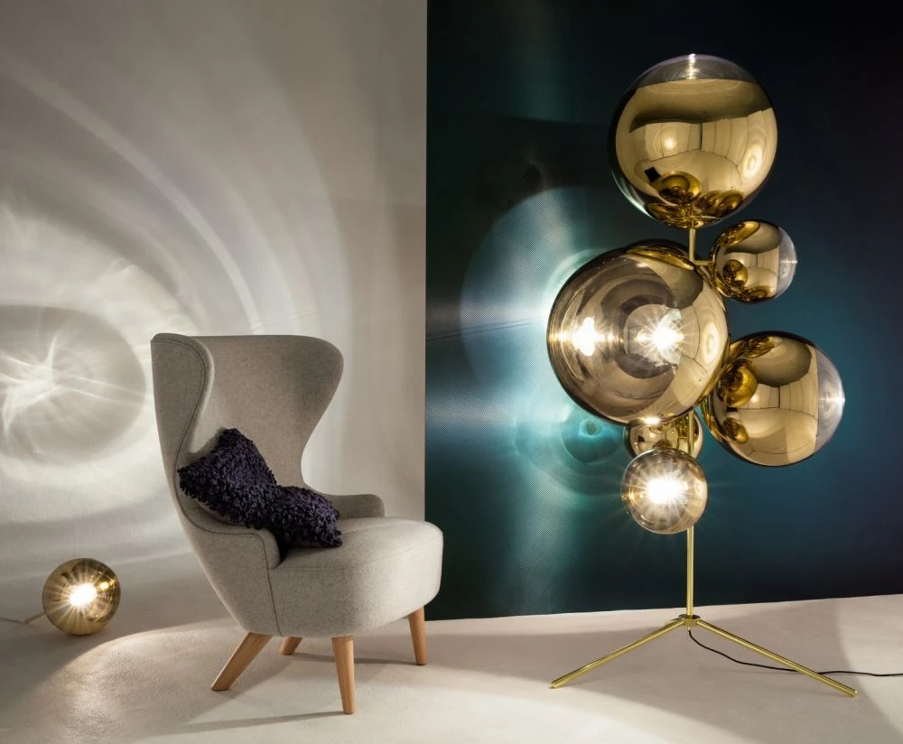 Tom Dixon MIRROR BALL LED -lattiavalaisin, kulta - Image 2