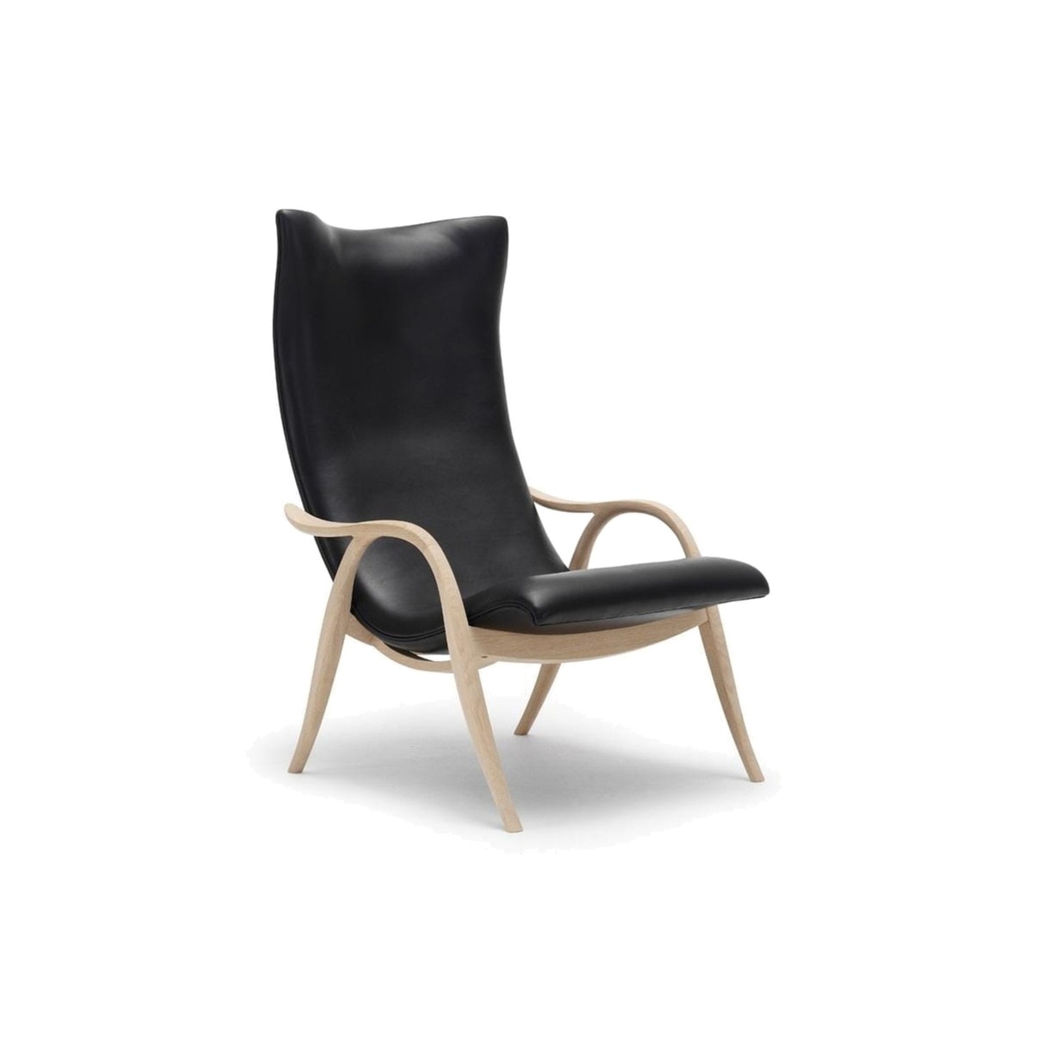 Carl Hansen FH429 SIGNATURE -nojatuoli, saippuoitu tammi/musta nahka