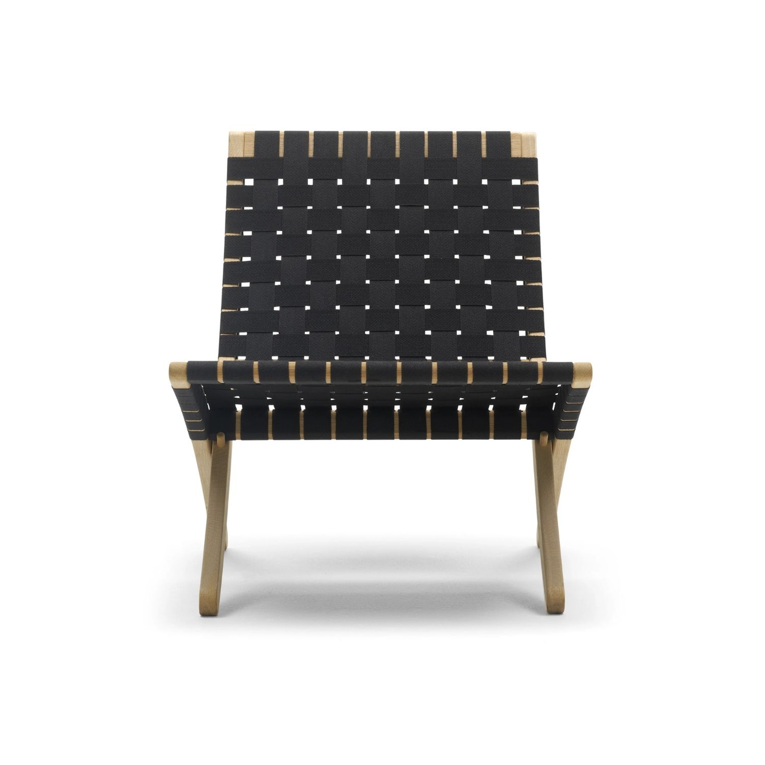 Carl Hansen & Søn MG501 CUBA -nojatuoli, musta satulavyöpunos/öljytty tammi – Designsuosikki