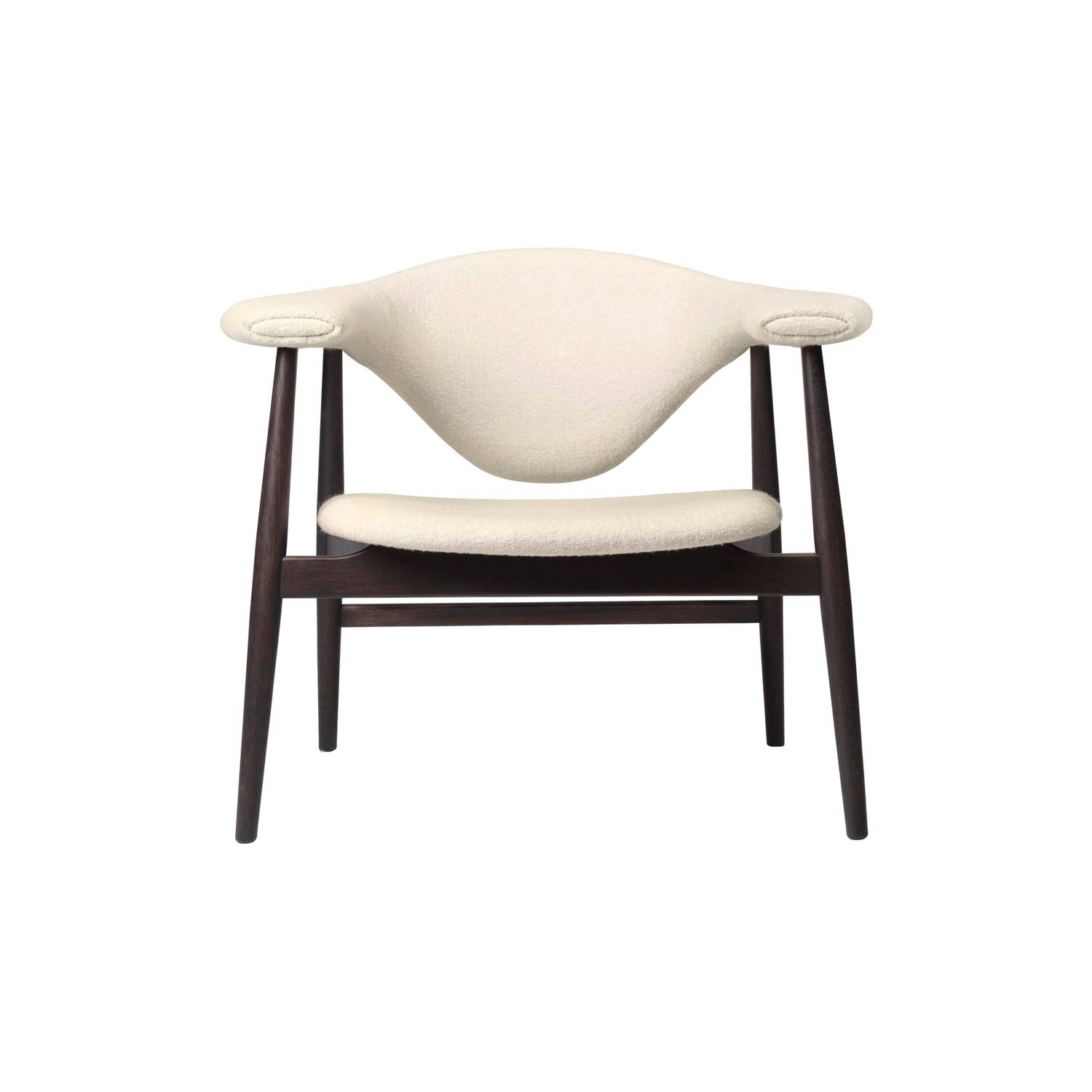 GUBI MASCULO lounge chair, white / smoked oak