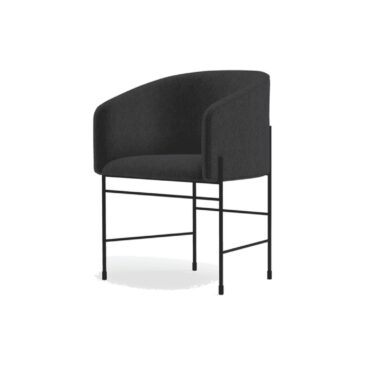 New Works COVENT -tuoli, Hallingdal-kangas tummanharmaa 180/musta