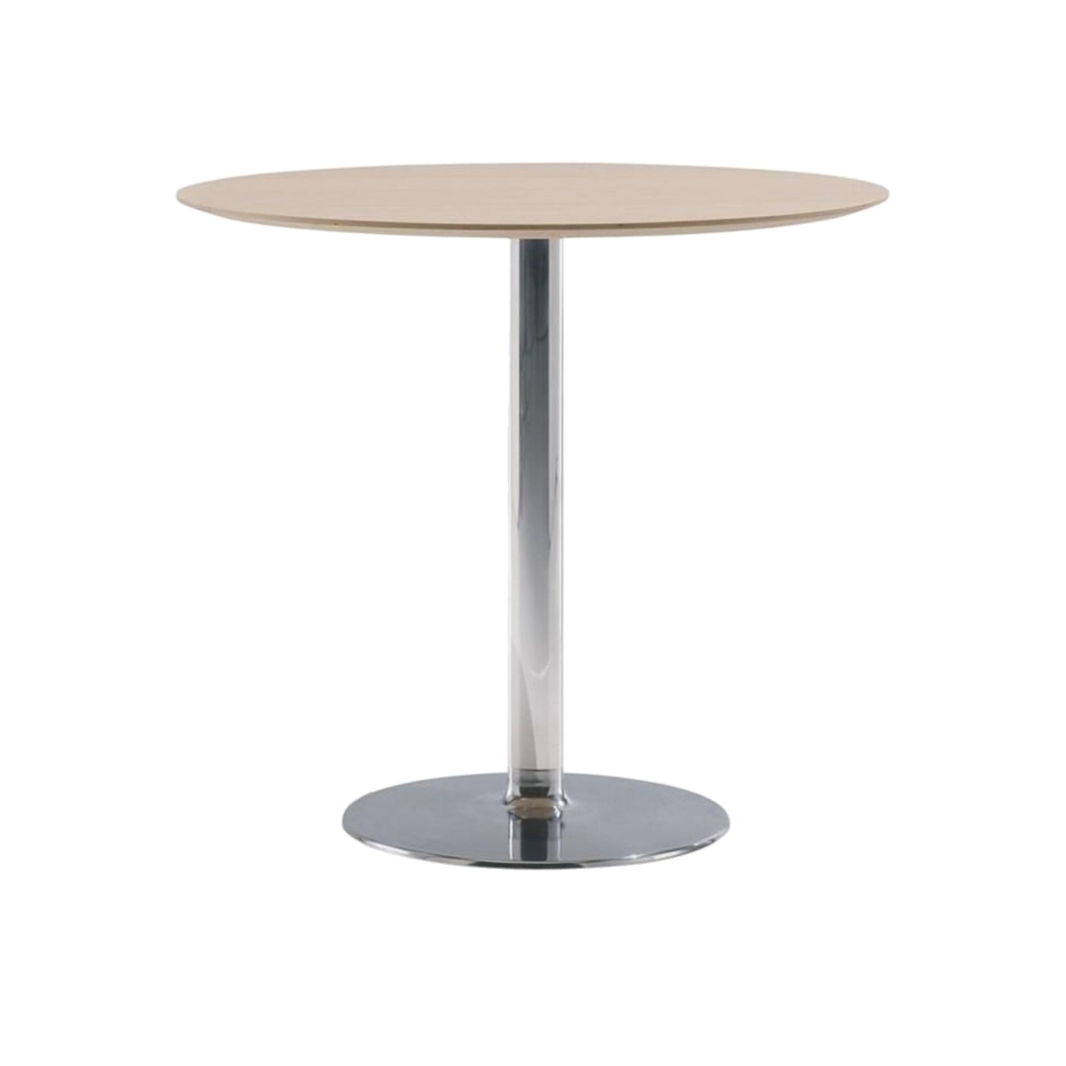 Andreu World DUAL -baaripöytä, Ø80cm, tammikuvioitu laminaatti/alumiini ME05201