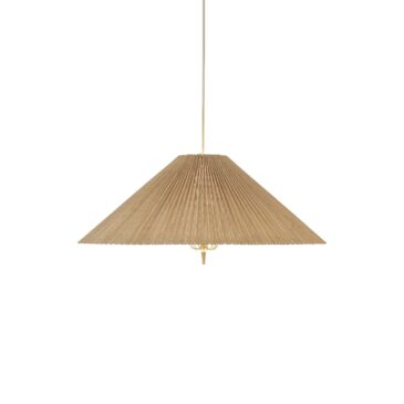 GUBI 1972-riippuvalaisin Ø60cm, bambu/messinki – Designsuosikki