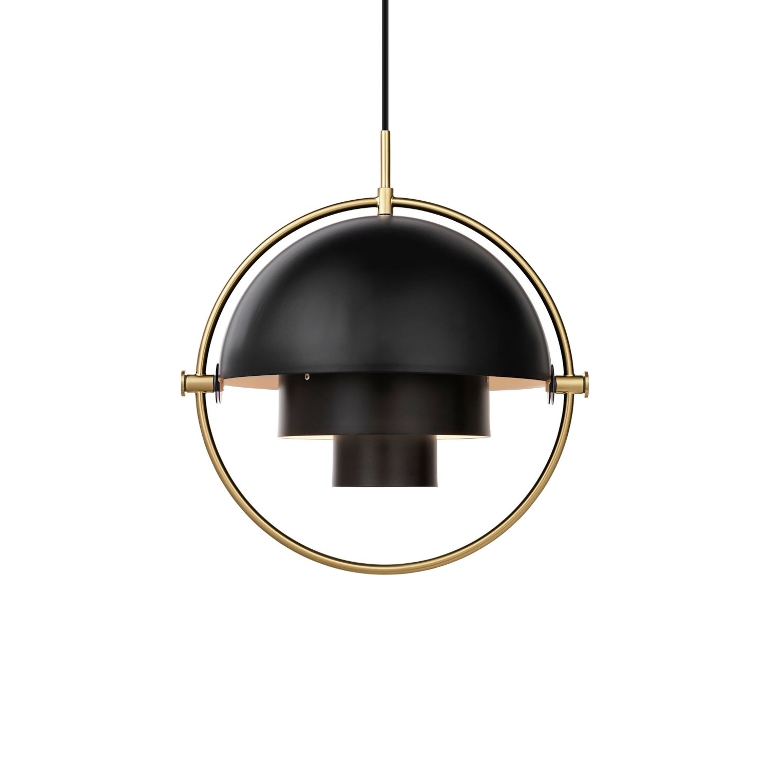 GUBI MULTI-LITE-riippuvalaisin, messinki/musta metalli – Designsuosikki