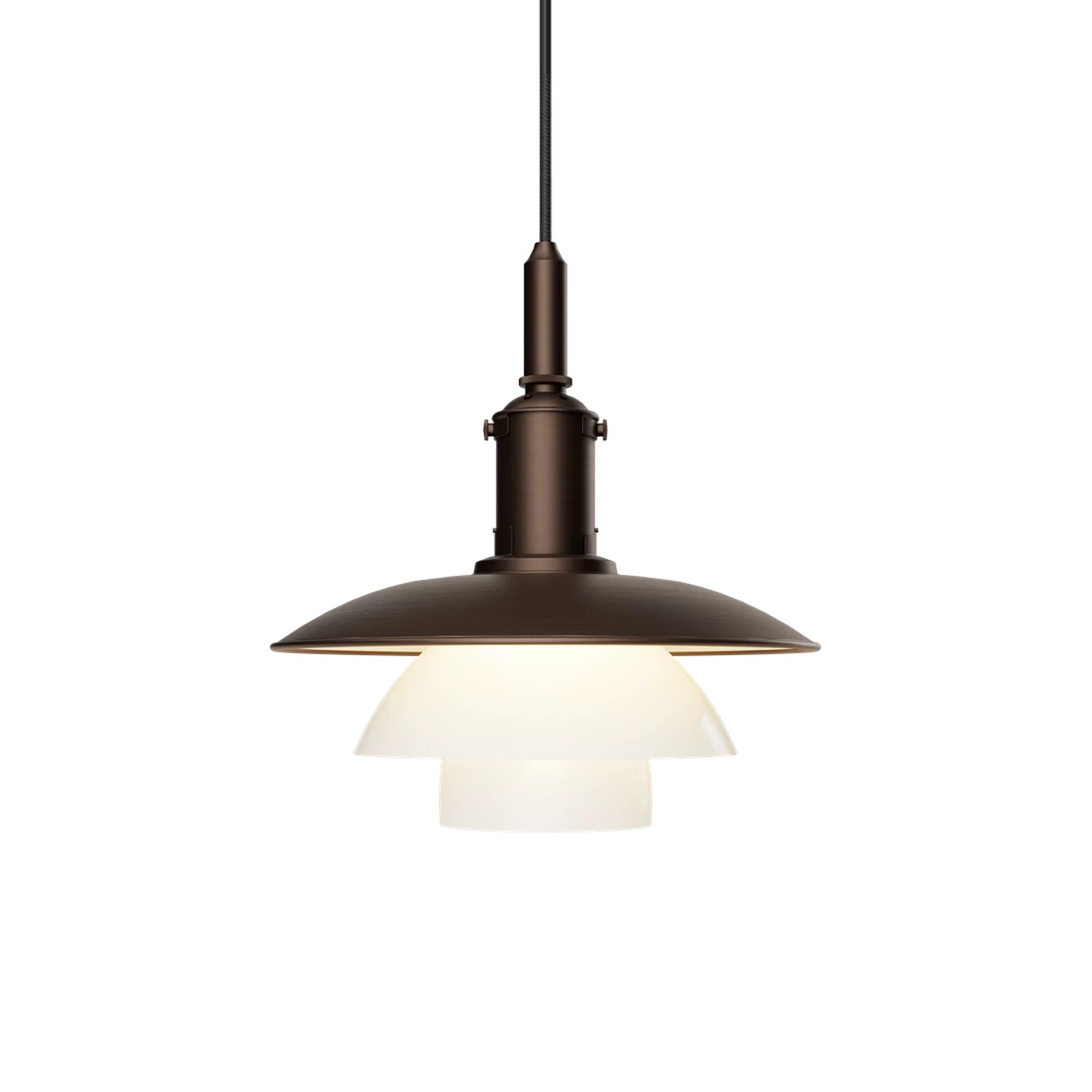 Louis Poulsen PH 3/3-riippuvalaisin, aged brass