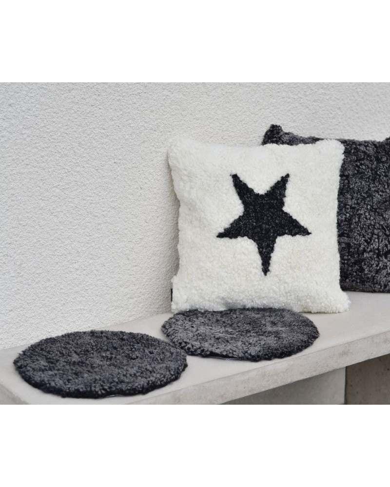 SkinnWille CURLY -istuinpäällinen, pyöreä, tummanharmaa - Image 2
