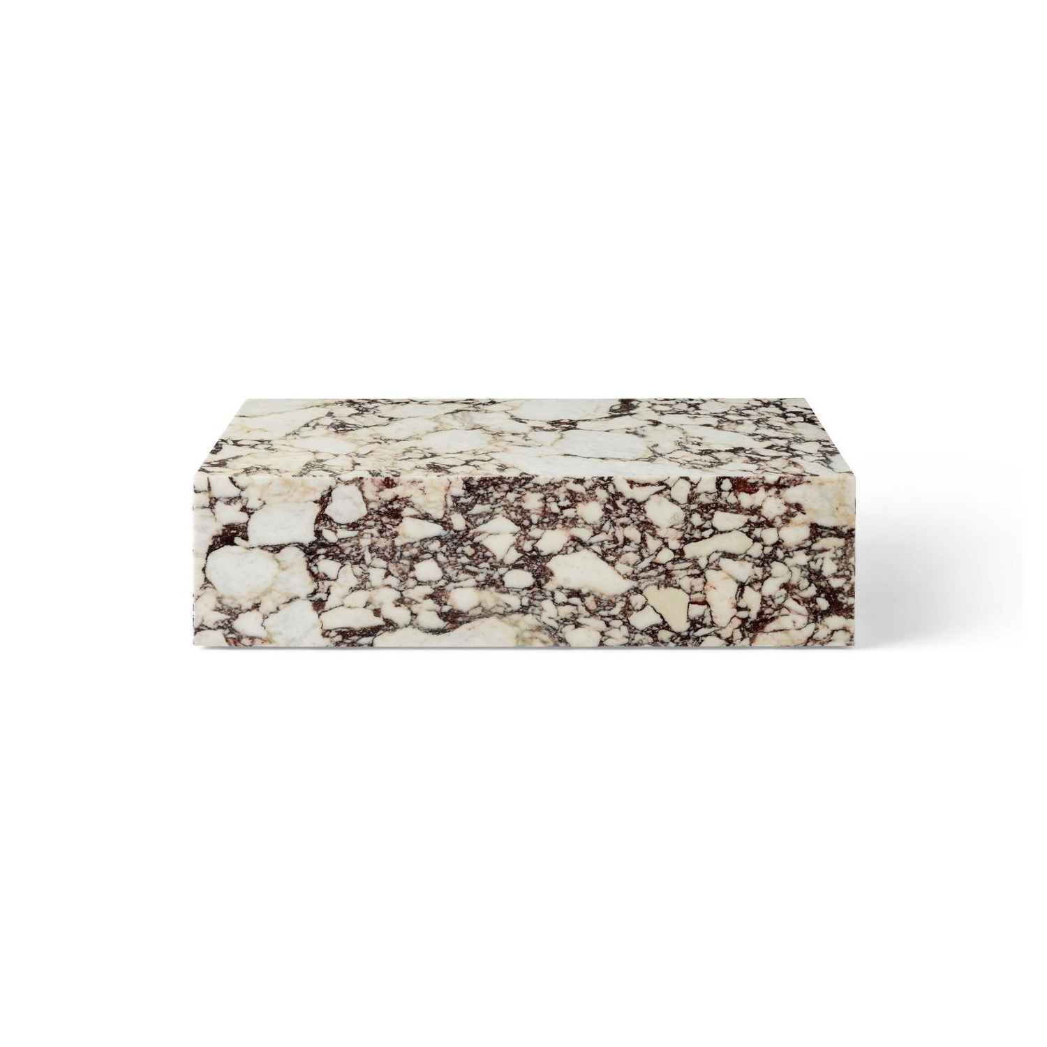 Audo Copenhagen PLINTH LOW -sohvapöytä, Calacatta Viola -marmori – Designsuosikki