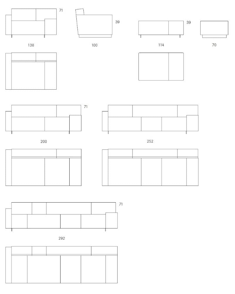 Swedese BOXPLAY 3-istuttava sohva, musta nahka - Image 6