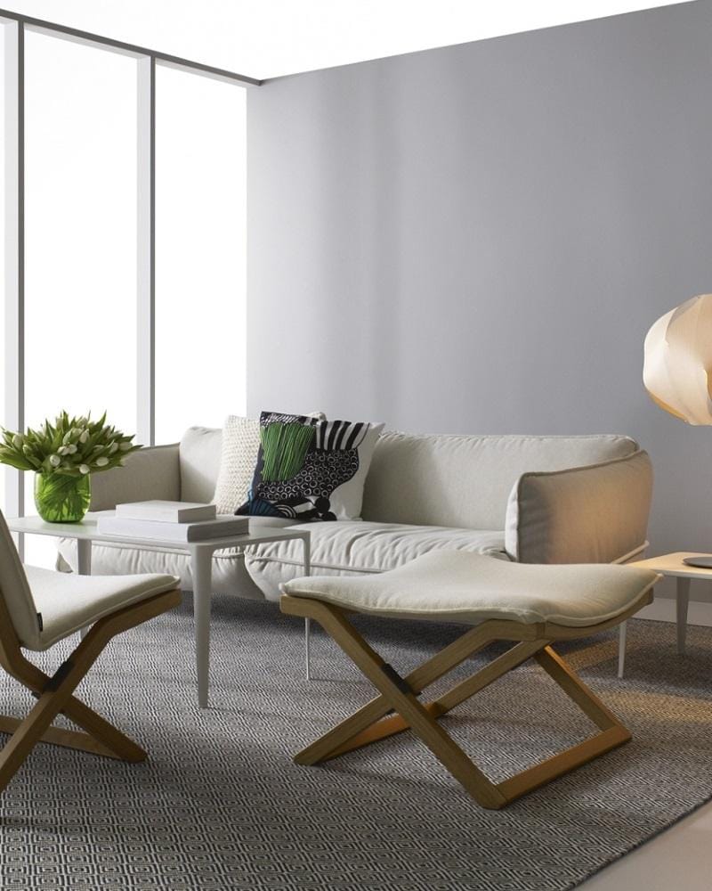 Swedese CONTINENTAL -sohva, beige/kromi - Image 2