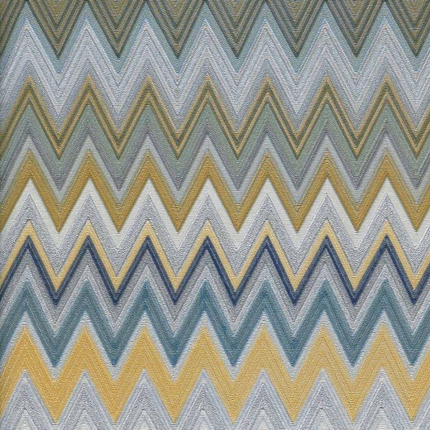 Missoni Home Zig Zag multicolore metallic - tapetti, vihreä