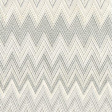 Missoni Home Zig Zag Multicolore - tapetti, valkoinen/hopea