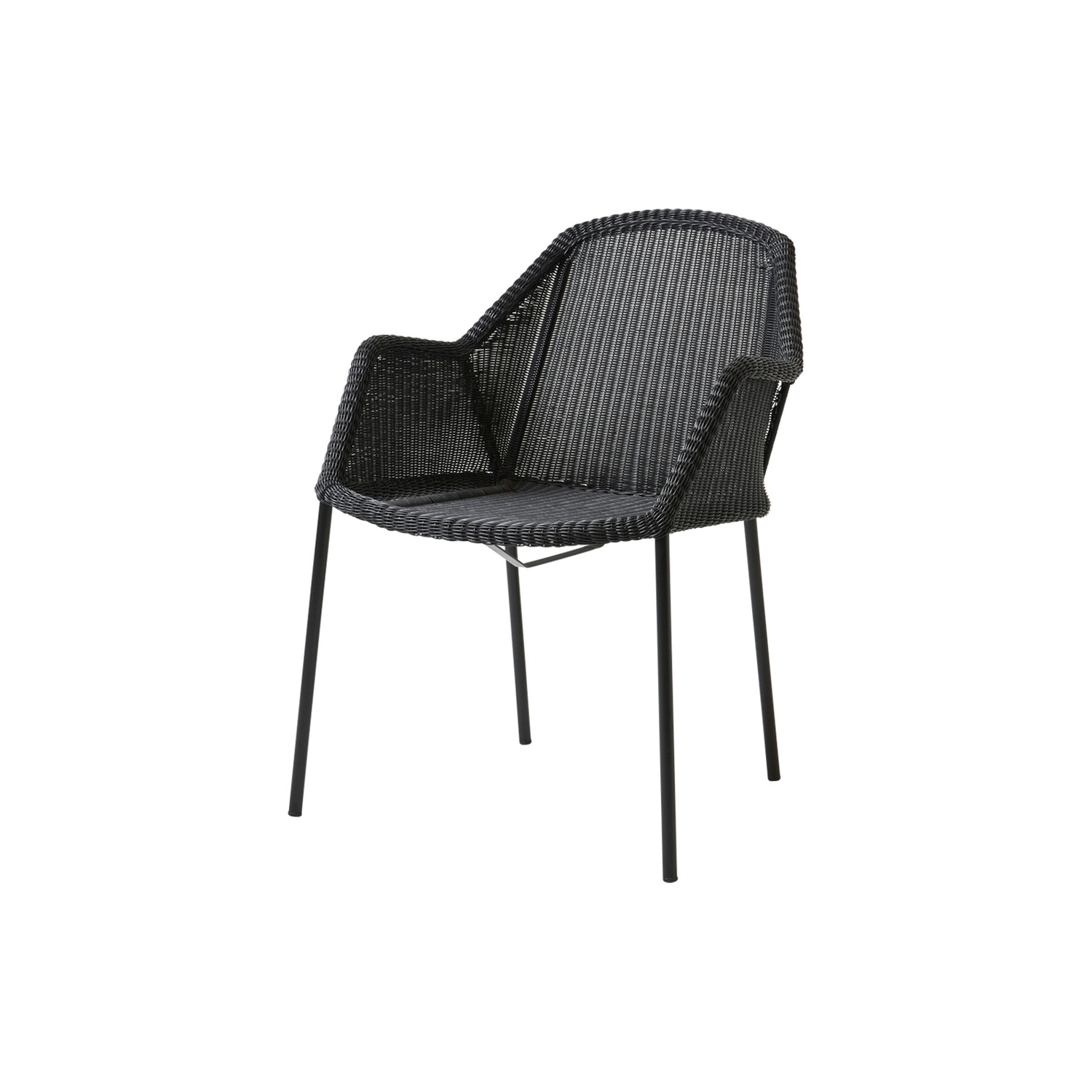 Cane-line BREEZE-tuoli, musta punos/musta metalli, pinottava – Designsuosikki